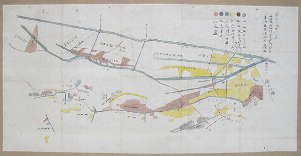 二上組二塚村変地所勢子年限取極場所見取絵図 文化遺産オンライン