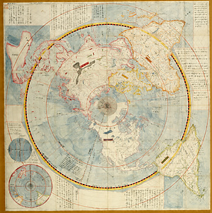 北極中心世界地図 文化遺産オンライン