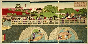 東京名勝筋違眼鏡橋の真景