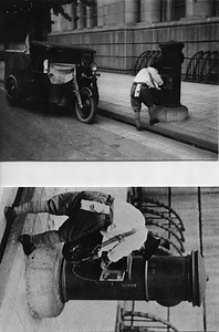 郵便物取り集め作業(東京中央局区内)（昭和8年の柱箱）