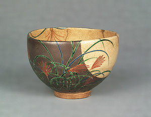 色絵武蔵野図茶碗 