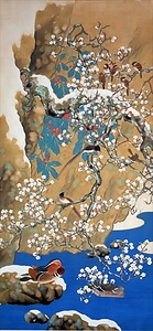 四季花鳥 「冬(山澗雪霽)」