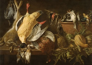 A Still Life with Games and Vegetables