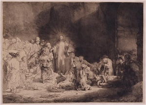 CHRIST with the Sick around Him, Receiving Little Children (The ‘Hundred Guilder Print’)