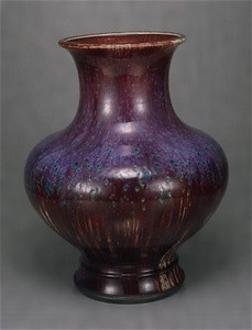 Vase, red glaze, yohen type