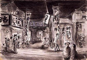Illustration no. 24 to the Novel "Bokuto Kidan" by Kafu Nagai