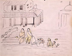 A Scene in Gaya from "Sketches from the Trip to India and Other Asian Countries"