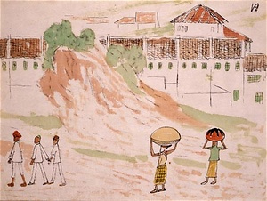 A Scene in India from "Sketches from the Trip to India and Other Asian Countries"