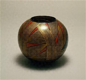 球形花瓶(金、赤)