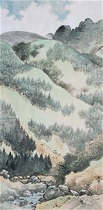 Four Scenes of Mountain Stream: Hills with Clouds, Summer Moon, Autumn Mist, After Rain