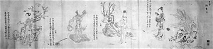 Scroll of Beauties by Chou Ying, copy after Ancient Scroll