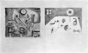 P.クレー作《植物の時間あるいは“時と植物”》(1927年)模写など
