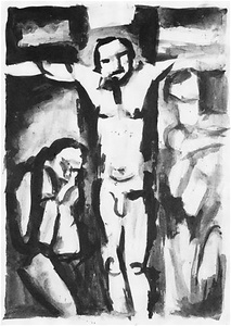 Copy of G. Rouault's "Christ on the Cross" (c.1913)