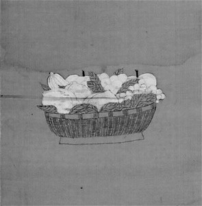 Fruit Basket, Incomplete Japanese-style Paintings