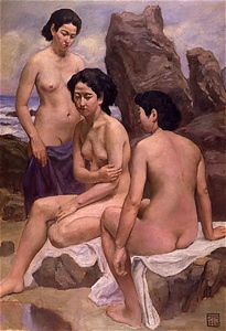 海岸の三人娘