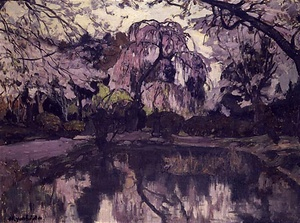 Cherry Blossoms by the Pond