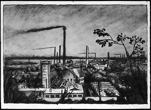 View of Oji Papermill from Asukayama from &quot;Eight Scenes Around Tokyo&quot;