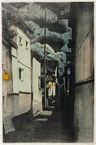 The "Ukiyo" Alley from "Views of Osaka"