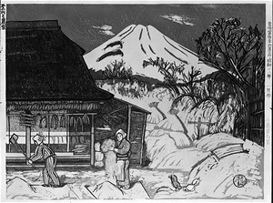 Mt. Fuji and a Farmhouse from &quot;Thirty-six Views of Fuji, the Holy Mountain&quot;