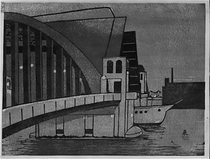 Kachidoki Bridge from "One Hundred Scenes from Tokyo Metropolis in the Showa Period"