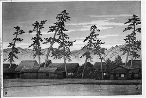 The Town of Shimada from "Scenes from the Tokaido Highway"