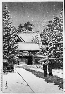 社頭の雪(日枝神社)