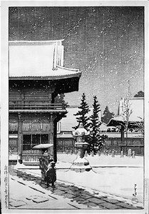 The Nezu Shrine in Snow