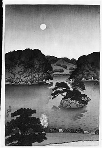 Moonlit Night (The Garden Pond) from "The Mitsubishi Mansion in Fukagawa"