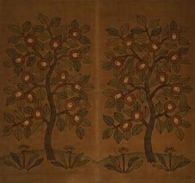 Wall hanging, camellia tree motif