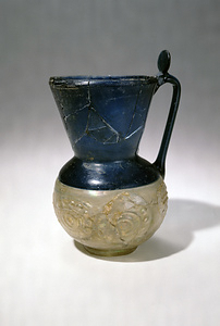Two-colored Jug with Molded Rosette