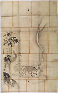 探幽／松鶴竹梅図 