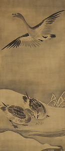 牧渓／芦雁図 