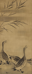 牧渓／芦雁図 