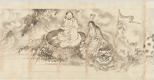 顔輝／釈迦三尊十六羅漢図 