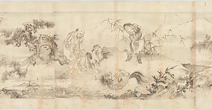 顔輝／釈迦三尊十六羅漢図 