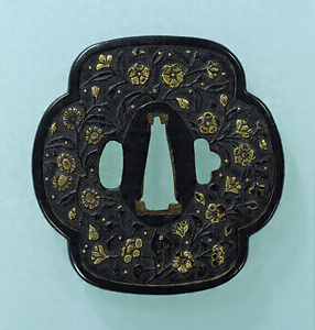 Sword Guard with Flowering Plants