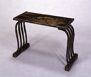 Desk with four pairs of legs, Design of autumn grasses.