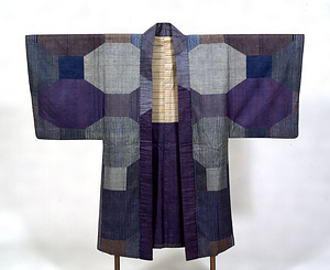 Haori (Coat) Early tozan fabric with stripes 