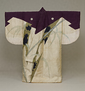 Robe ("Kosode") with Overlapping Diamonds and Bamboo