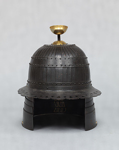 Visored Iron Helmet with Gilt Bronze decoration