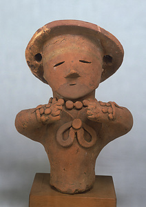 Woman Extending Both Hands Haniwa (Terracotta Tomb Figure)