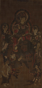 The Bodhisattva Monju with Attendants 