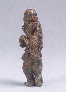 Netsuke, Taoist immortal and trumpet shell design