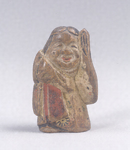 Toggle ("Netsuke") in the Shape of an Auspicious Ofuku Figure