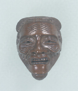 "Netsuke", "Jo" (Old man) Noh mask design