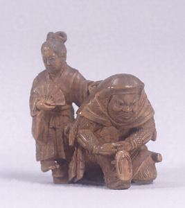 在庫19世紀 鼠と蝋燭の根付　京都　拓殖彫り　時代物 提げ物 MCI (netsuke) 根付