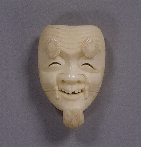 Toggle ("Netsuke") in the Shape of an "Okina" Noh Mask