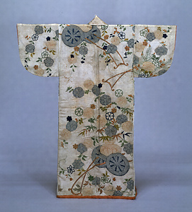 Robe (&quot;Kosode&quot;) with Flower Carts 