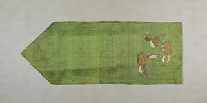 Sumiboshi(Noh Costume) Design of camellia on green ground
