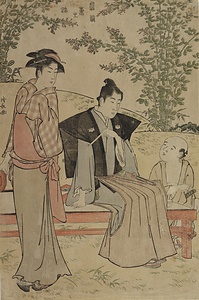 Genre Scenes with "Brocades of the East" (Beautiful women of Edo): Hagi (Bush Clover) Viewers